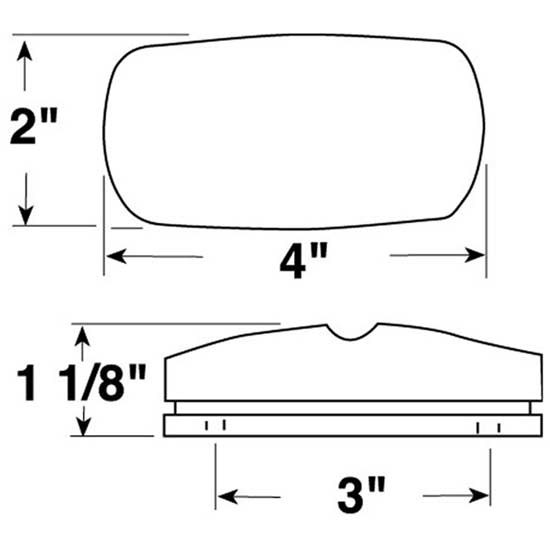 Double Bullseye Amber Marker Light