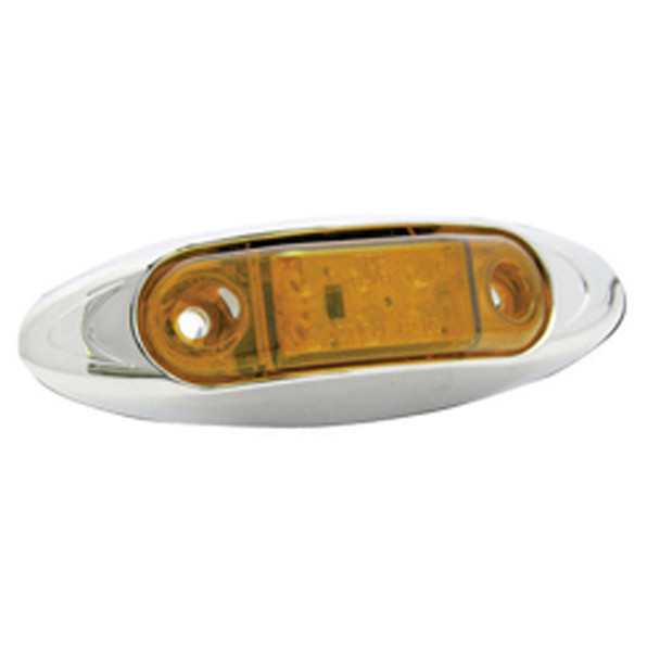 2 X 1 Inch Amber LED Amber Lens Clearance & Marker Light