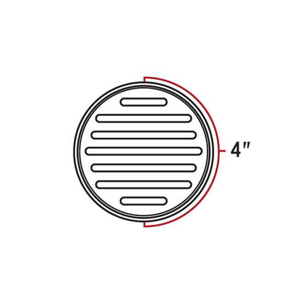 4 Inch Round 49 Diode Flatline Amber LED Light W/ Amber Lens