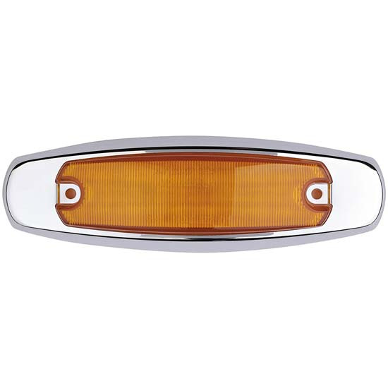 Maxxima 6 Inch 12 Diode Pete Style Clearance & Marker Light - Amber LED / Amber Lens