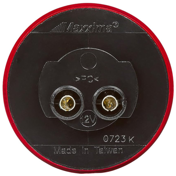 Maxxima 2 Inch Round 6 Diode Vantage Flat Clearance/Marker Light - Red LED / Red Lens