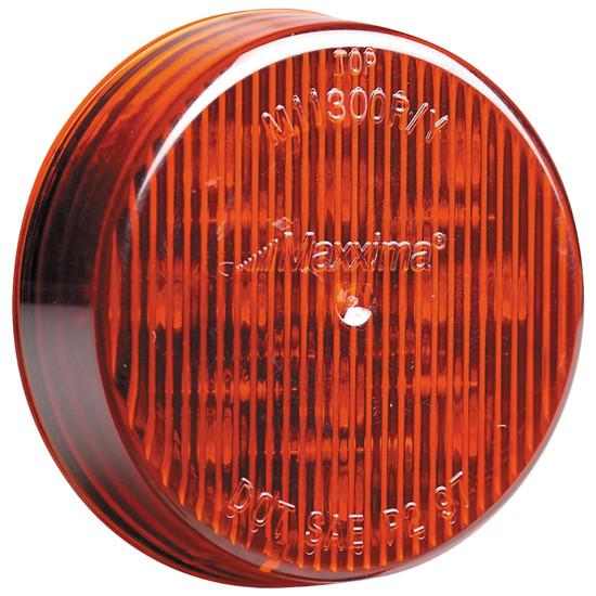 2.5 Inch Round Flat Marker Light - Red LED / Red Lens