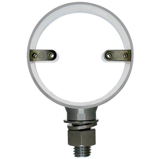 Chrome Die Cast Double Face Light Housing, Single Stud Mounting, Matching Fasteners