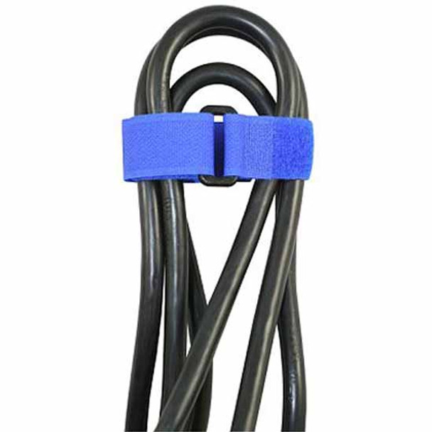 Blue Hook And Loop Velcro Strip Tie Fastener W/ Buckle, 8 Inch - 8 PCS Blue Hook And Loop Velcro Strip Tie Fastener W/ Buckle, 8 Inch - 8 PCS