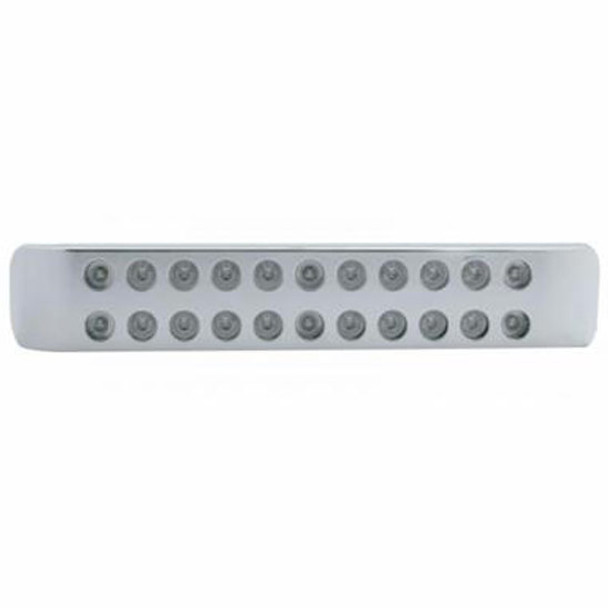 Dual 11 LED Stop, Turn And Tail Light Bars W/ Bezel Red LED Clear Lens Dual 11 LED Stop, Turn And Tail Light Bars W/ Bezel Red LED Clear Lens