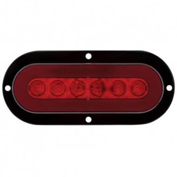 22 LED 6 Inch Oval Flange Mount Glo-Light - Stop. Turn And Tail - Red LED/ Red Lens 22 LED 6 Inch Oval Flange Mount Glo-Light - Stop. Turn And Tail - Red LED/ Red Lens