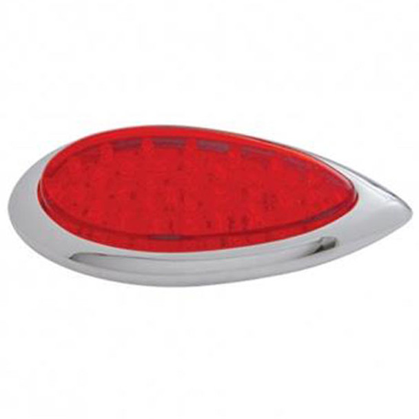 39 LED Teardrop Stop. Turn And Tail Light W/Bezel - Red LED/ Red Lens 39 LED Teardrop Stop. Turn And Tail Light W/Bezel - Red LED/ Red Lens