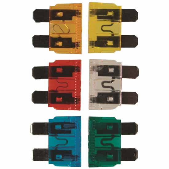 ATC / ATO Fuse Kit 5, 10, 15, 20, 25, 30 AMP Fuses - 6 PCS