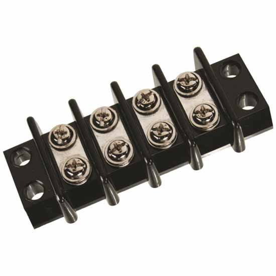 4 Position Junction Block, 30A 300V, 2 Screws Per Position