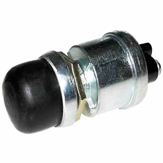 Die Cast Chrome Momentary Starter Switch W/ 5/8 Inch Mounting Stem, 60A At 12V/ 40A At 24V For 1 Inch Panel Mount