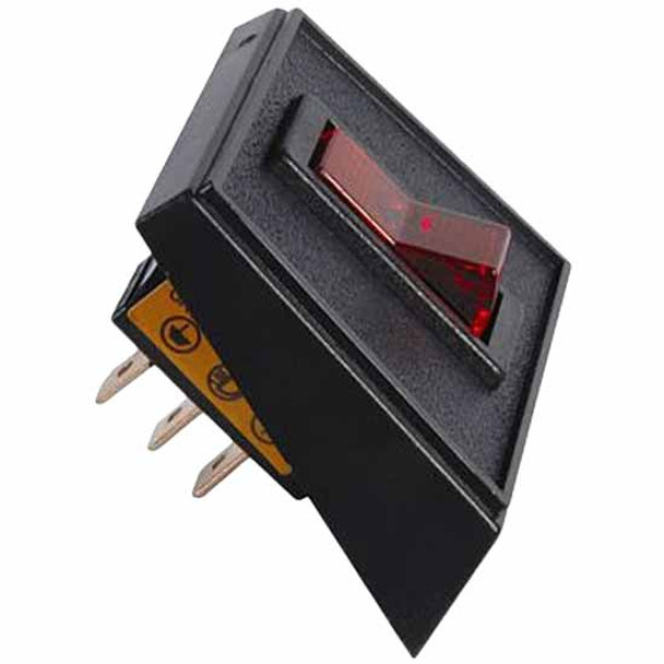 Illuminated Red Rocker Switch Mounted On Panel , 20A At 12V
