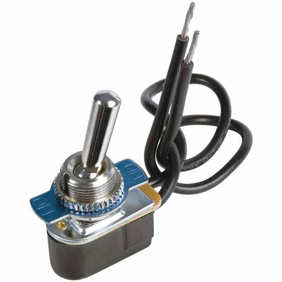 Bakelite Pre-Wired Toggle Switch, 15A At 12V For 1/2 Inch Hole