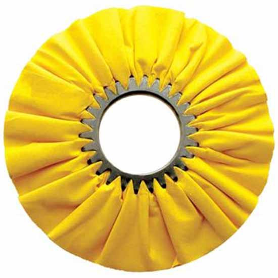 10 Inch Yellow Treated Airway Buff, 16 Ply For 3 Inch Arbor
