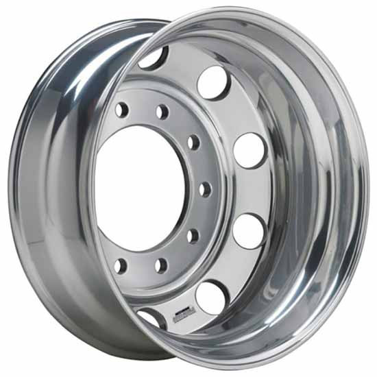 Accuride Tubeless Hub Pilot Wheel 22.5 X 8.25 Inch  Aluminum - Extra Polished W/ Accu Shield, 10 Hole