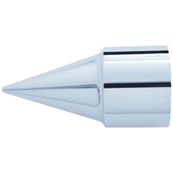 1 1/2 x 4 1/4 Inch Chrome Plated Plastic Stiletto Nut Cover, Push On - 10 PC For 1 1/2 Inch Lug Nuts