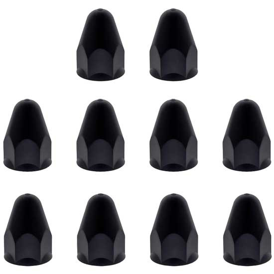 1 1/2 x 2 3/4 Inch Plastic Matte Black Bullet Nut Cover, Push On