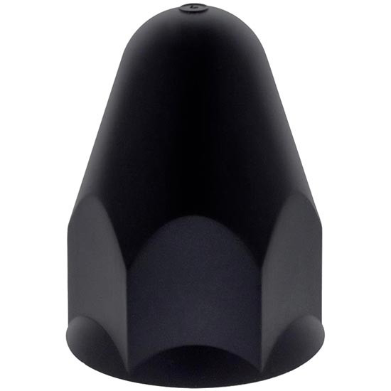 1 1/2 x 2 3/4 Inch Plastic Matte Black Bullet Nut Cover, Push On