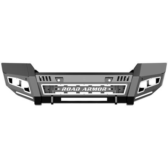 Road Armor Identity Front Bumper W/ Standard End Pods, Light Pod X2 Cube For GMC Sierra 2500HD/3500HD 2015-2019