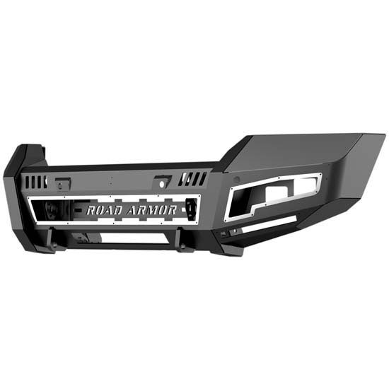 Road Armor Identity Front Bumper W/ Standard End Pods, Light Pod X2 Cube For GMC Sierra 2500HD/3500HD 2015-2019