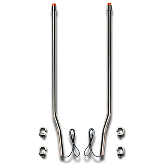 304 Stainless Steel 32 Inch Bumper Guide With Amber LED Lights For Chevrolet, GMC Sierra