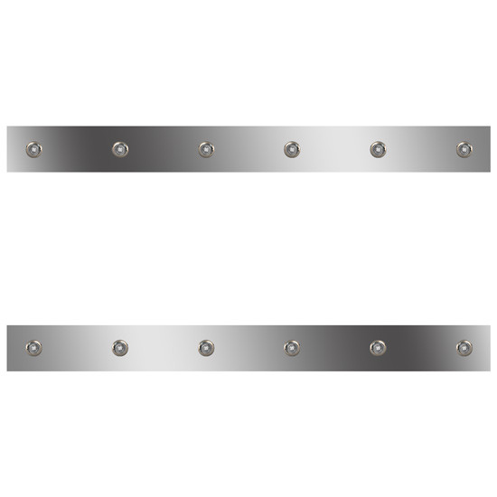 3.5 Inch Sleeper Panel W/ 12 - 3/4 Inch Amber/Clear Button Lights For Peterbilt W/ 36 Inch Sleeper