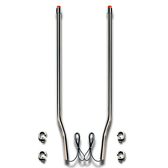 Bores SS LED Bumper Guides - 37 Inch W/ Offset For Chevrolet Silverado 2500, 3500