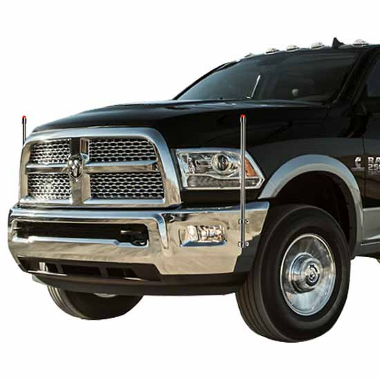 Bores SS LED Bumper Guides - 29 Inch W/ 6 Offset For Dodge Ram 2500, 3500