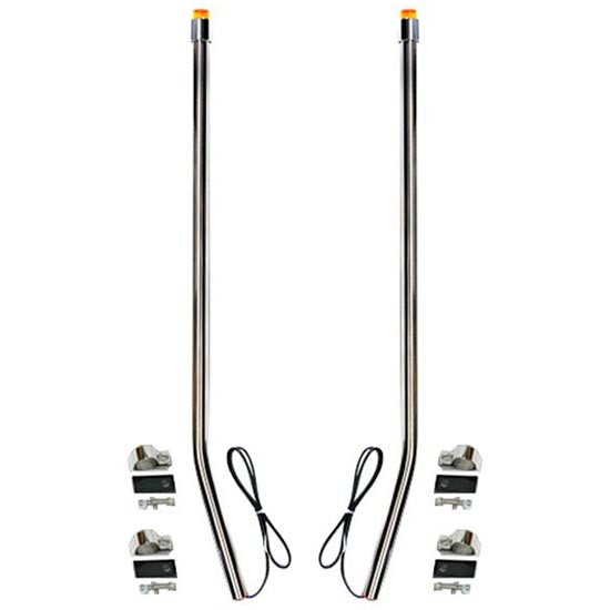 Bores SS LED Bumper Guides - 25 Inch W/ Offset For Dodge Ram 1500, 2500, 3500