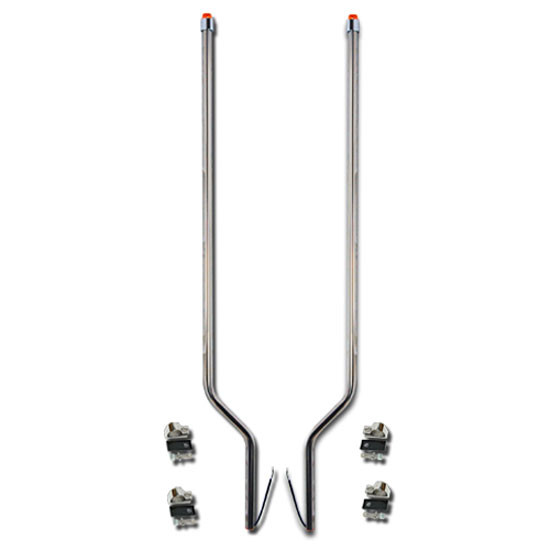 Bores SS LED Bumper Guides - 51 Inch W/ 4 Inch Offset For Freightliner, International, Mack, Peterbilt