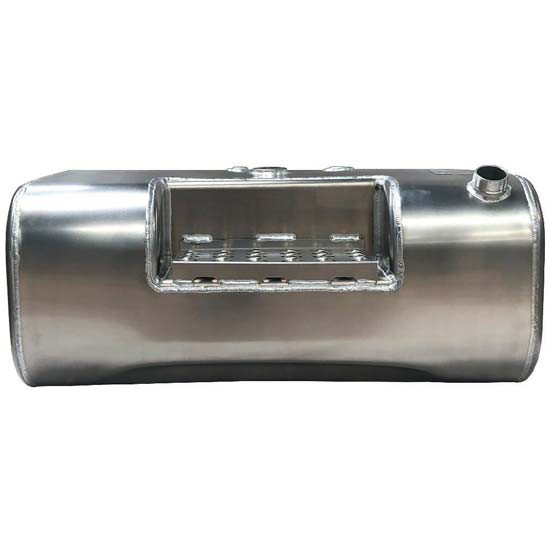 BESTfit Aluminum Rectangular Fuel Tank 60 Gallon- 15 X 25 X 37 Inch- Front Fill W/ Step- Passenger Side For International, Ford, GMC