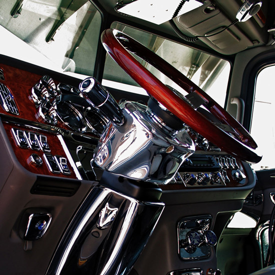 Chrome Upper Steering Column Cover For Kenworth, Peterbilt, 2006+