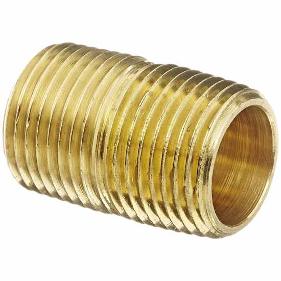 TPHD 3/8 Inch Brass Close Nipple