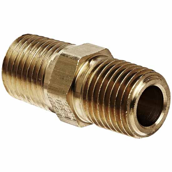 TPHD 1/4 Inch Brass Hex Nipple