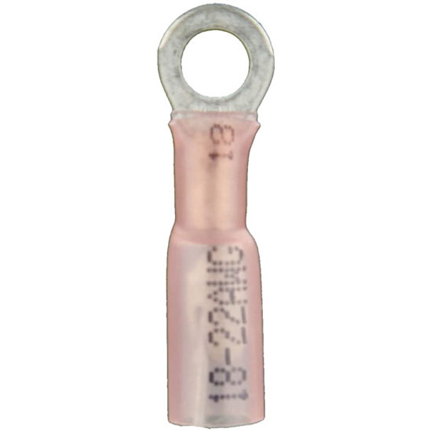 22-18 AWG Red Heat Shrink Ring Terminal For Size 10 Stud