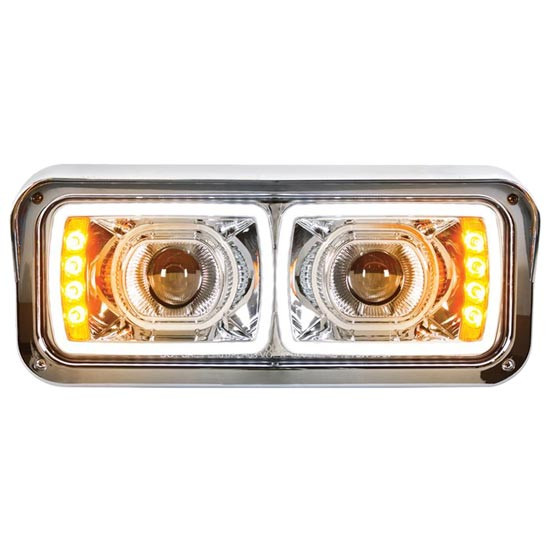 BESTfit 4 X 6 Inch High Power LED Projection Headlight With Turn Signal & Position Light Bar