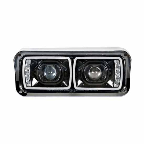 BESTfit 4 X 6 Inch High Power LED Projection Headlight With Turn Signal & Position Light Bar