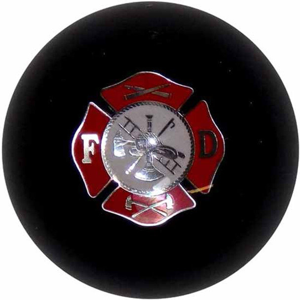 2.25 Inch Fire Department Logo Round Shift Knob For 9, 10, 13, 15 & 18 Speed Transmissions