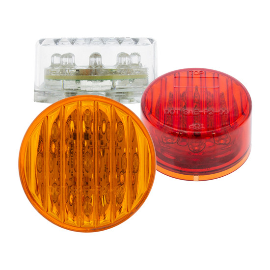 9 Diode 2 Inch Round Clearance Marker Light