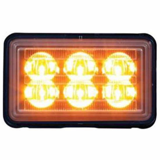6 High Power LED Rectangular Warning Light With Bracket