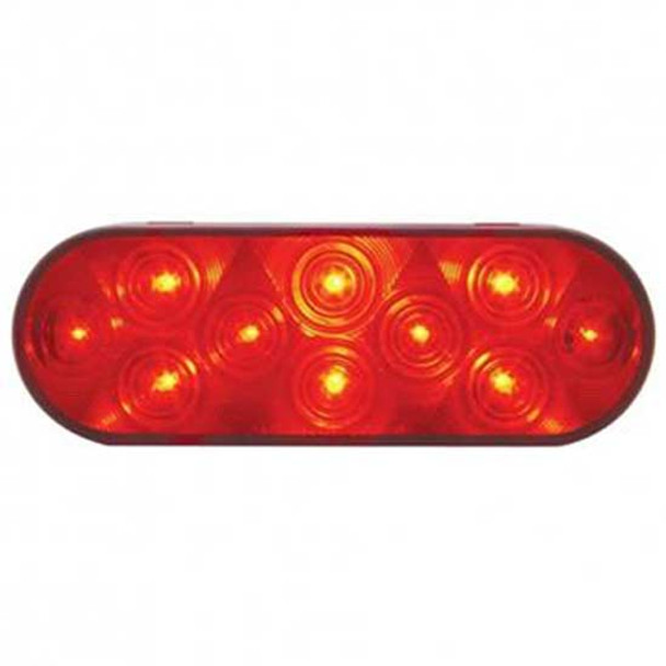 10 LED 6 Inch Oval Stop. Turn And Tail Light