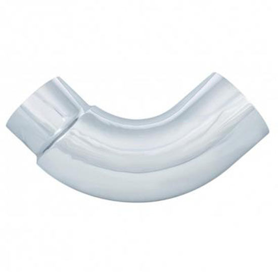 Chrome 90 Degree Exhaust Elbow, Reduce 7 OD To 5 OD Inch