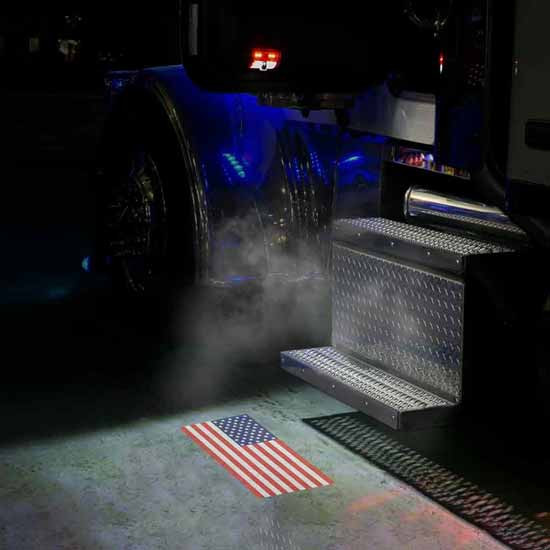 Projector 6 Color LED Door Light For Kenworth, Peterbilt