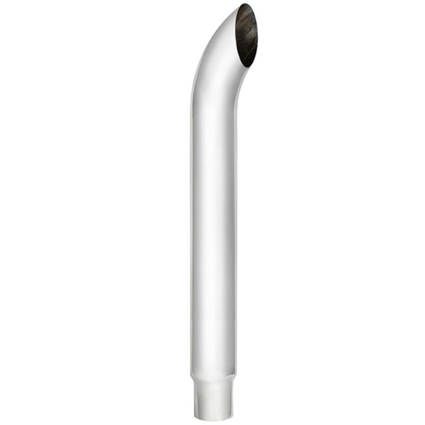 Chrome 6 Inch Curved Reduce To 5 Inch O.D. Bottom Exhaust