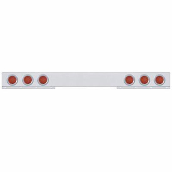 Stainless 1 Piece Rear Light Bar W/ Six 4 Inch Lights