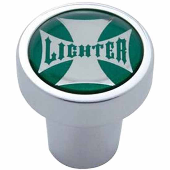Chrome Cigarette Lighter Knobs W/ Maltese Cross Sticker