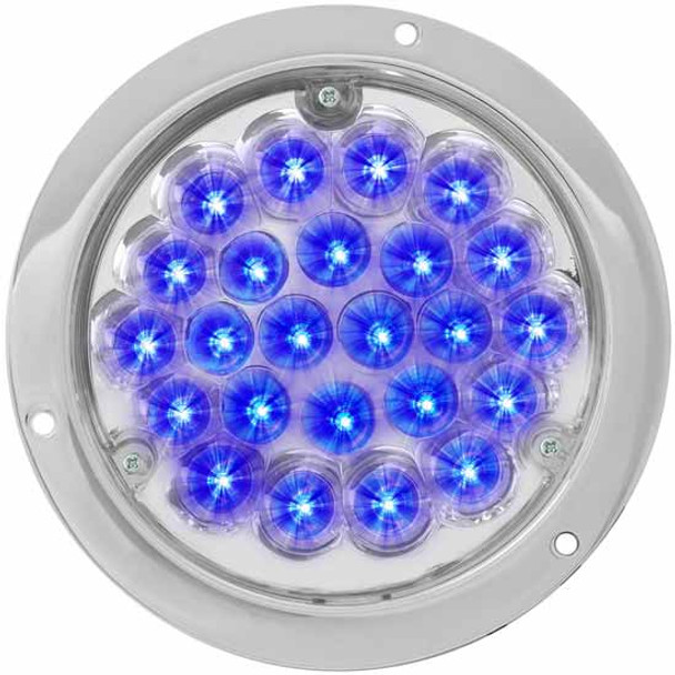 4 Inch Round 24 LED Marker Light W/ Chrome Die Cast Housing