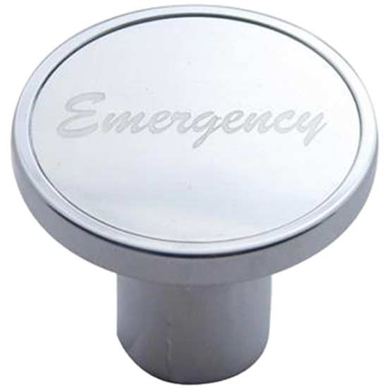 Chrome Emergency Air Valve Knob W/ Aluminum Sticker, Screw On
