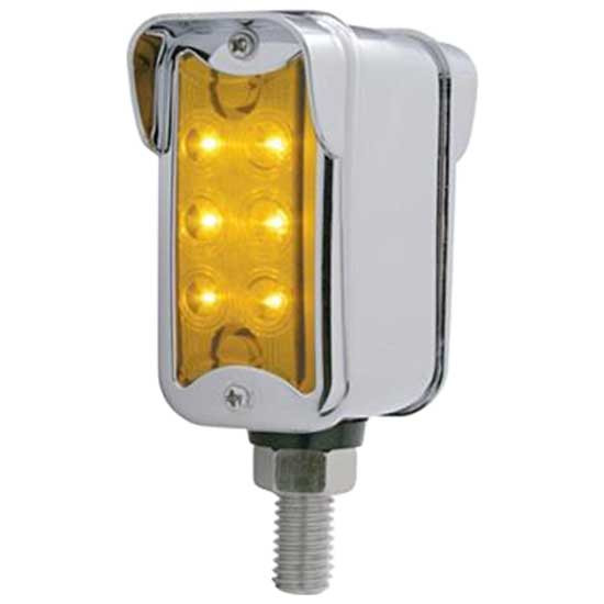 6 LED Dual Function Straight Mount Double Face Light W/ Vertical Visor