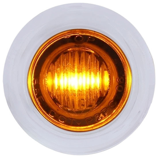 3/4 Inch Mini Dual Function LED Clearance Marker Light W/ Chrome Bezel