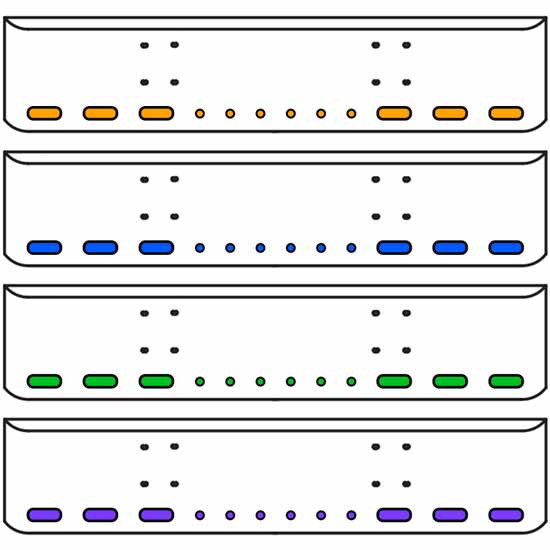 18 Inch Chrome Texas Rolled End Bumper, 7 Gauge Kit For International 9900I, 9900IX